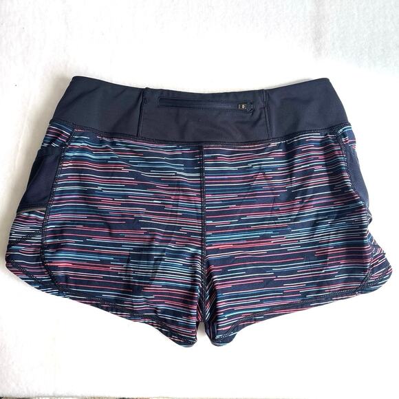 Athleta Ready Set Go Striped Running Shorts With Liner And Pockets Size Small - Picture 6 of 9